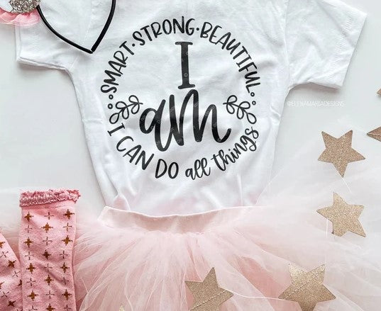 CUSTOM SCREEN PRINT SHIRT - I AM (KIDS)
