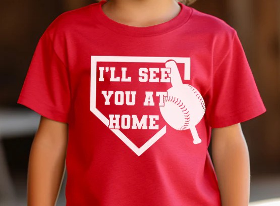 CUSTOM SCREEN PRINT SHIRT - I'LL SEE YOU AT HOME (KIDS)