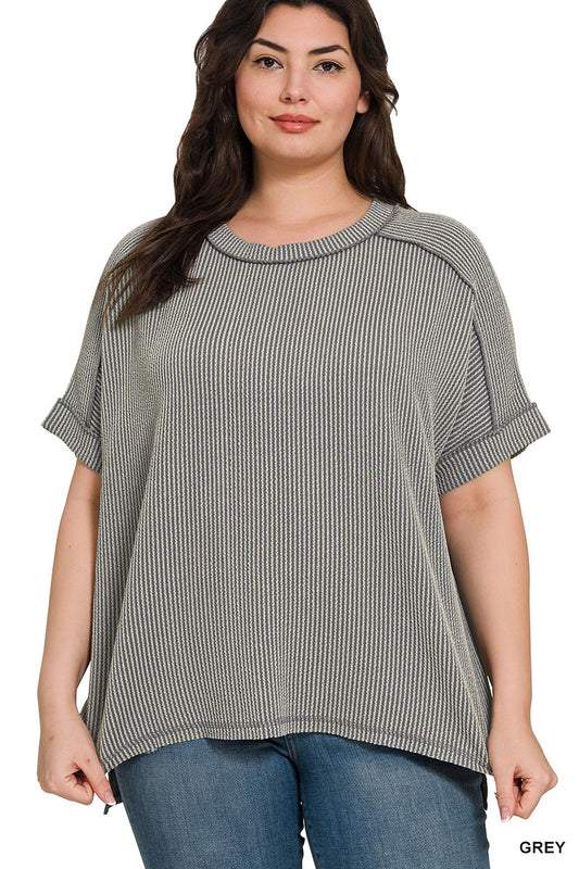 CORDED RIB CUFF SLEEVE