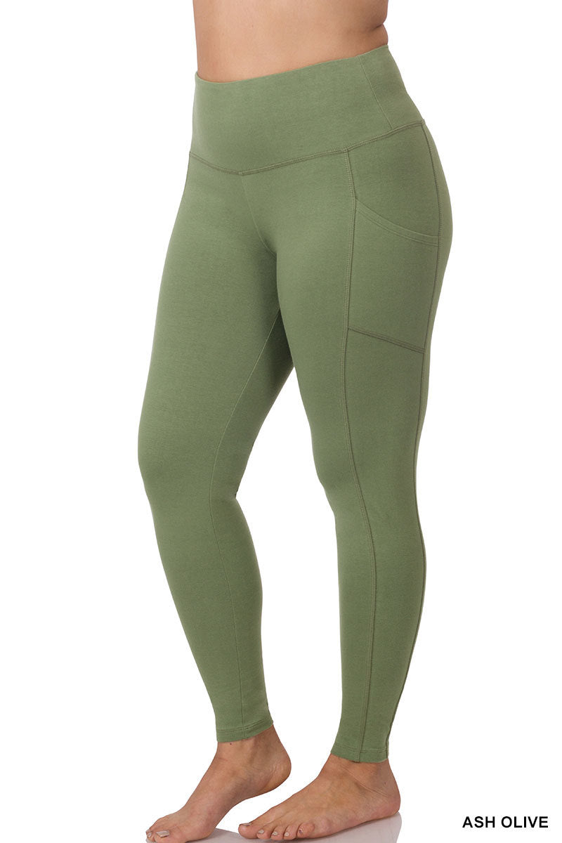 WIDE WAISTBAND POCKET LEGGINGS